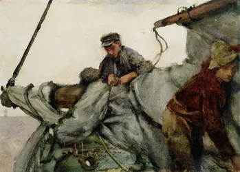 Travail sur la voile, 1887